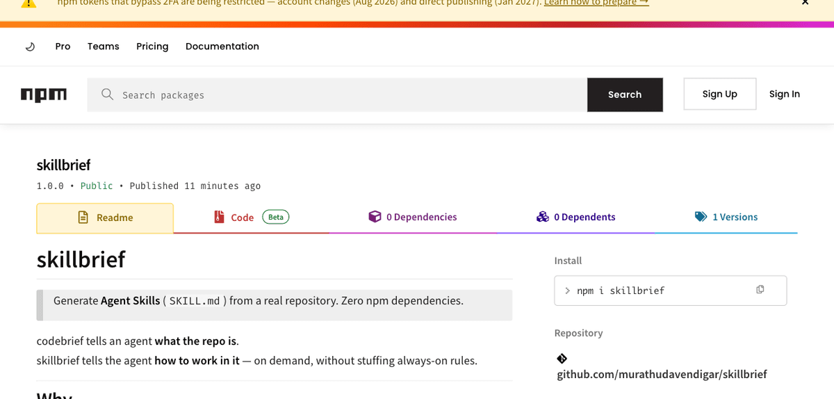 skillbrief screenshot